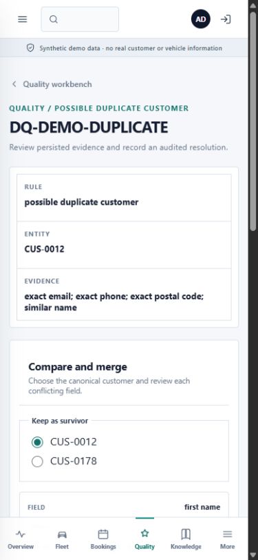 Implemented mobile duplicate review