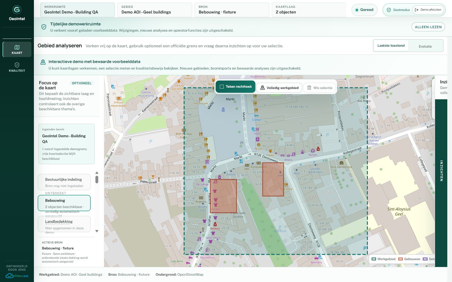 GeoIntel kaartwerkruimte