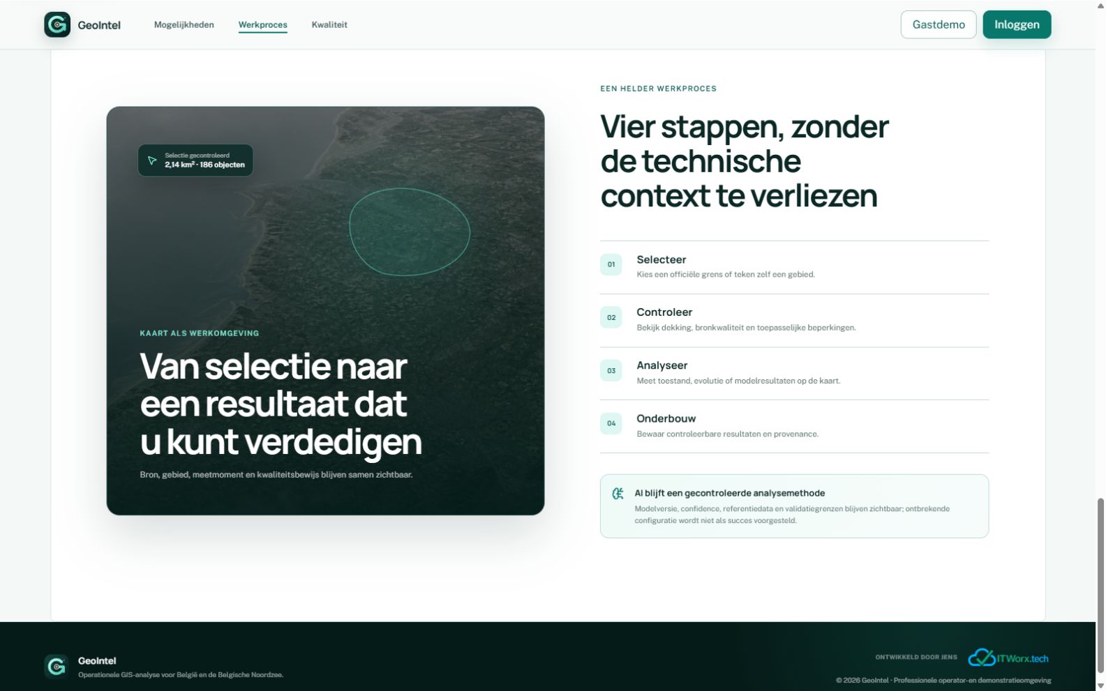 Interactieve GeoIntel-projectketen
