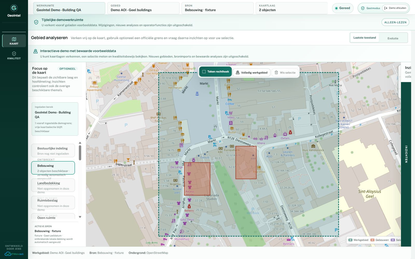 GeoIntel kaartwerkruimte
